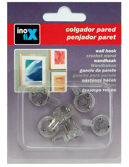 COLGADOR PARED TRANSPARENTE BL6 100X40X120