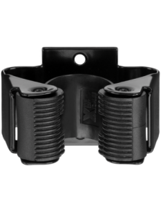 COLGADOR ADH ESCOBAS NEGRO MATE BL2 100X40X120