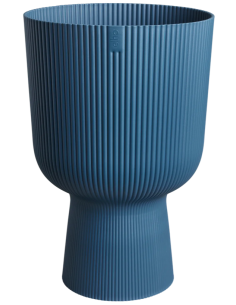 MACETERO PEDESTAL AZUL 14 CM