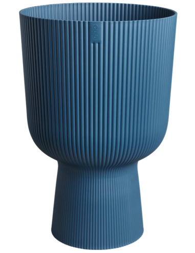 MACETERO PEDESTAL AZUL 14 CM