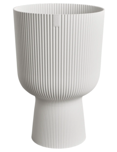 MACETERO PEDESTAL BLANCO 14 CM