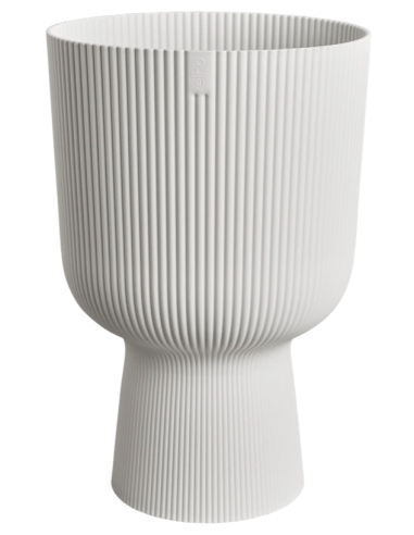 MACETERO PEDESTAL BLANCO 14 CM