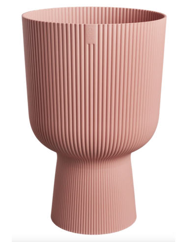 MACETERO PEDESTAL ROSADO 14 CM