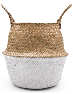 CESTO MIMBRE BLANCO 36X36 CM