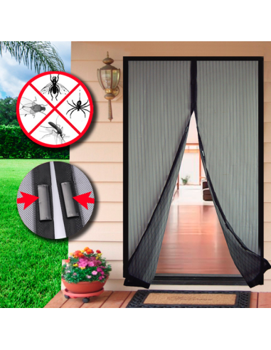 MOSQUITERA CON VELCRO/IMAN GRIS 150X180 CM