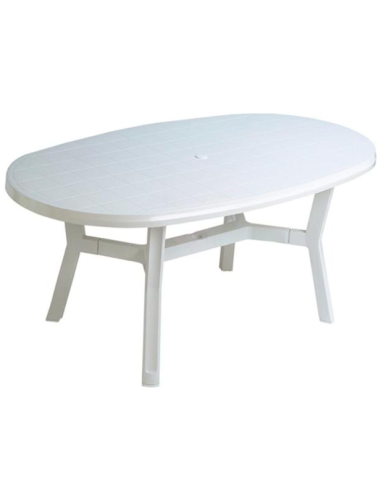 MESA JARDIN OVAL BLANCA