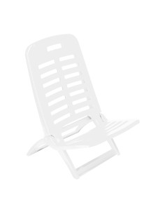 SILLA PLAYA PLEGABLE BLANCA 40X51.5X62