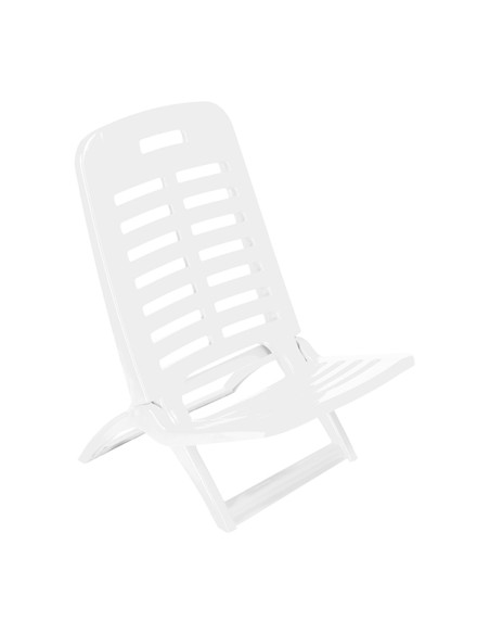 SILLA PLAYA PLEGABLE BLANCA 40X51.5X62