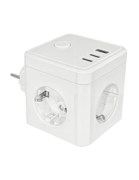 BASE MULT. EBLOCK 3 SCHUKO+2USB+1USB C WIFI+BLUETO