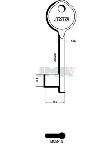 LLAVE EN BRUTO GORJA JMA MCM-1G