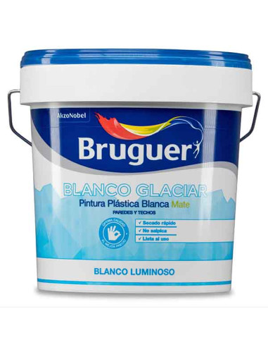 PINTURA PLASTICA BLANCO MATE GLACIAR 4 L