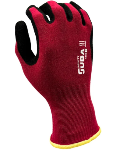 GUANTE NYLON NITRILO ROJO T.8
