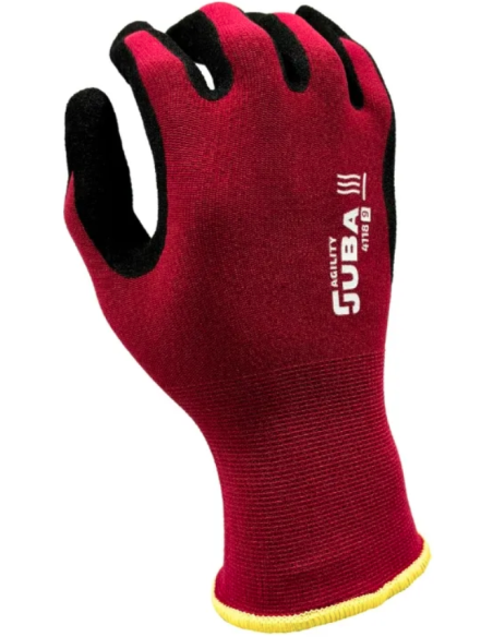 GUANTE NYLON NITRILO ROJO T.7