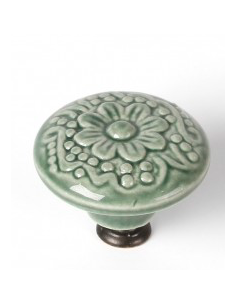 POMO PORCELANA VERDE 44 MM