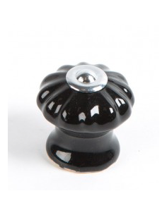 POMO PORCELANA NEGRO 28 MM