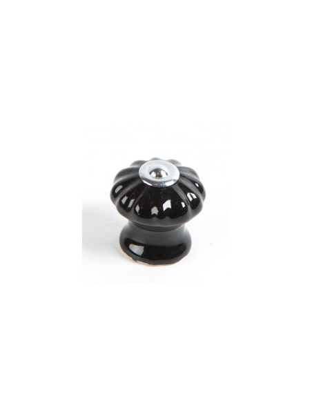 POMO PORCELANA NEGRO 28 MM