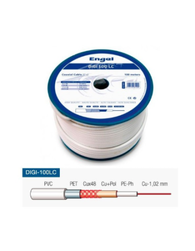 CABLE ANTENA COAXIAL PROF DIGI 100 M