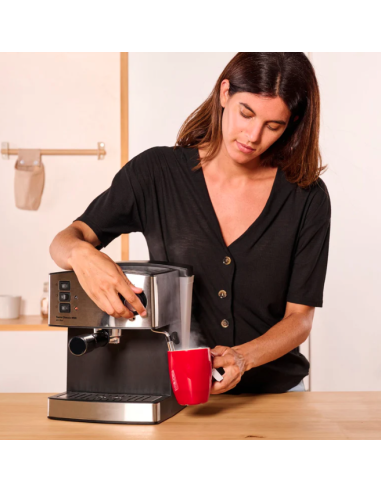 CAFETERA AUTOMATICA ESPRESSO INOX 850 W 20 BAR