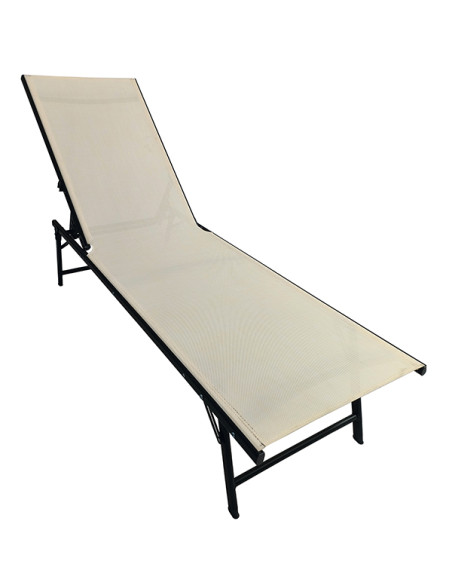 TUMBONA CERDEÑA ACERO 5P BEIGE 100X40X120