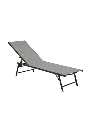 TUMBONA CERDEÑA ACERO 5P GRIS 100X40X120