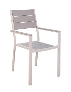 SILLON ACER/HDPE GENOVA 61.5X55.5X