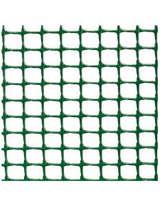 MALLA CUADRADA 10x10MM VERDE 1X25 M