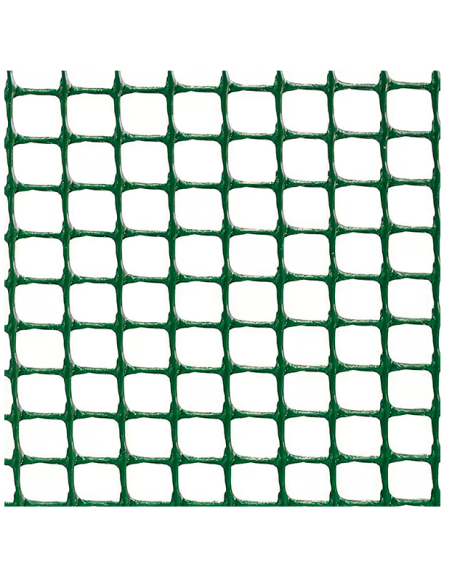 MALLA CUADRADA 10x10MM VERDE 1X25 M