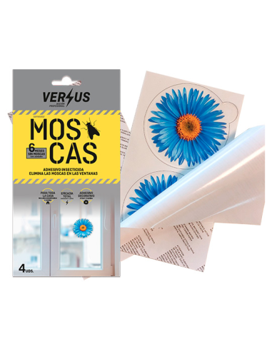 ADHESIVO INSECTICIDA MOSCAS 4ud