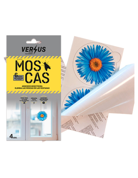 ADHESIVO INSECTICIDA MOSCAS 4ud