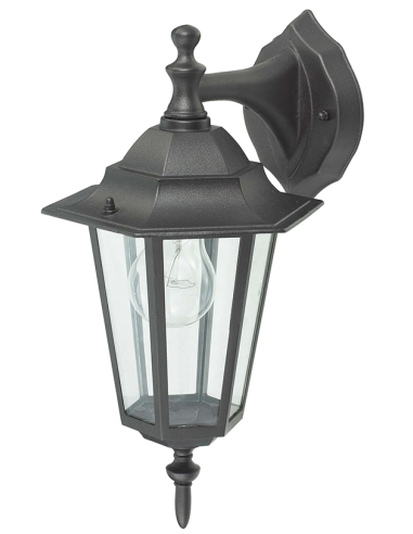 APLIQUE DESCENDENTE ORLANDO NEGRO E27 60 W