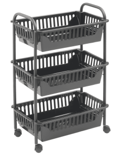 CARRO MULTIUSO 3 CESTAS OSLO 3 LAVA 41X26X63CM