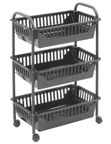 CARRO MULTIUSO 3 CESTAS OSLO 3 LAVA 41X26X63CM