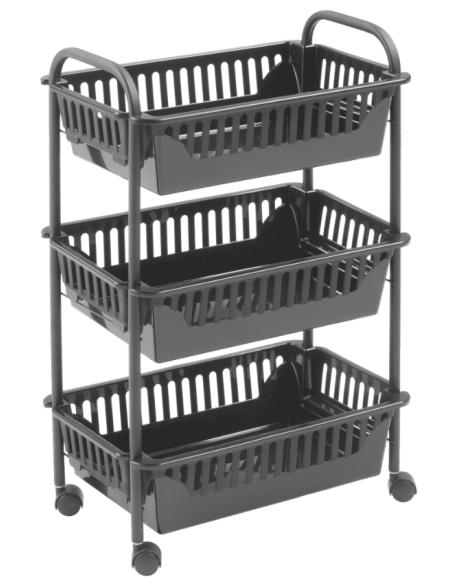 CARRO MULTIUSO 3 CESTAS OSLO 3 LAVA 41X26X63CM