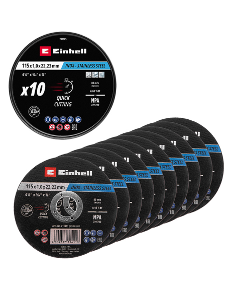 DISCO C INOX/METAL LATA 10 UD 115X1MM