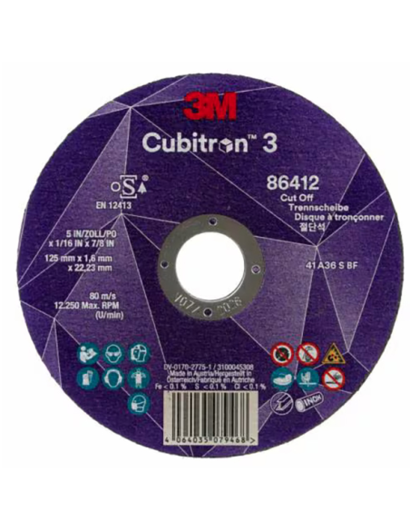 DISCO CORTE ACERO CUBITRON 3 115X1MM
