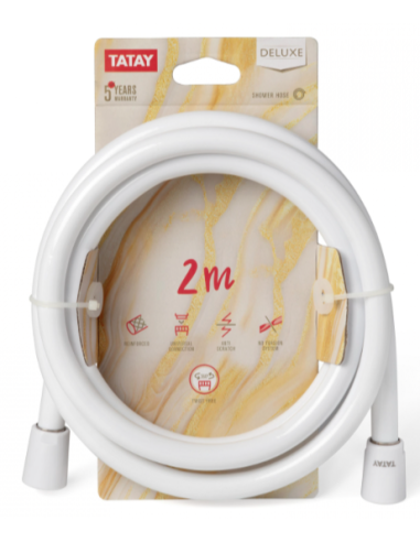 FLEXO DUCHA 2M DELUXE BLANCO 2M