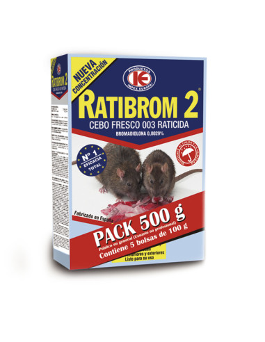 RATICIDA CEBO FRESCO PACK 500 G