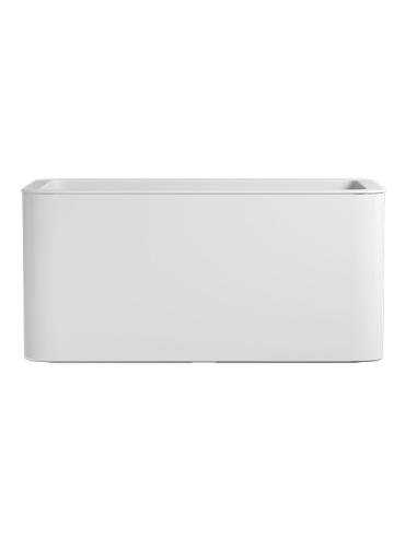 JARDINERA RECTANGULAR BLANCA 40X80 CM