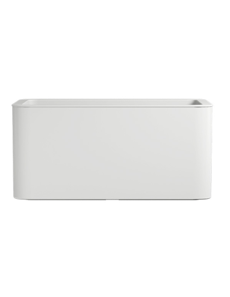 JARDINERA RECTANGULAR BLANCA 40X80 CM