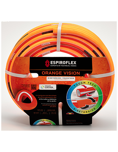 KIT MANGUERA VISION ORANGE 5/8 CON LANZA 20 M