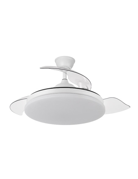VENTILADOR TECHO CIERZO 4 ASP RETRACT BLANCO 107 CM