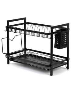 ESCURREPLATOS METAL NEGRO 49X25X34CM