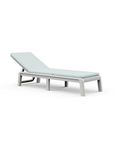 TUMBONA PP 4P MALLORCA BCO + COJIN BLUE