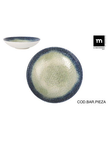 PLATO HONDO STONEWARE OLAF MONACO 21 CM