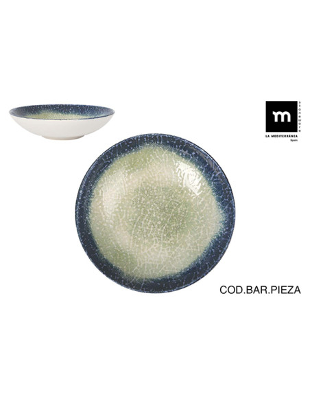 PLATO HONDO STONEWARE OLAF MONACO 21 CM