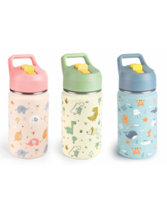 BOTELLA TERMO C/BOQUILLA INFANTIL KOMIK SURTID 360 ML