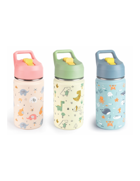 BOTELLA TERMO C/BOQUILLA INFANTIL KOMIK SURTID 360 ML