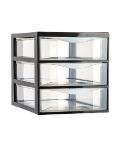 ORGANIZADOR 3 CAJONES EASY NEGRO 26X37X27,5