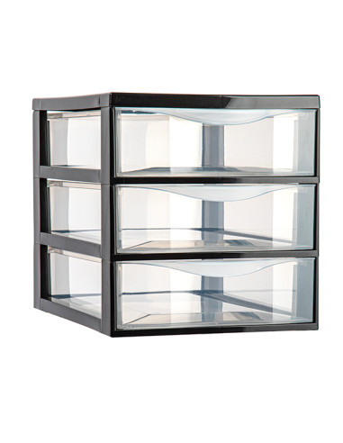 ORGANIZADOR 3 CAJONES EASY NEGRO 26X37X27,5