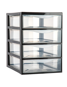 ORGANIZADOR 4 CAJONES EASY NEGRO 26X37X36,5
